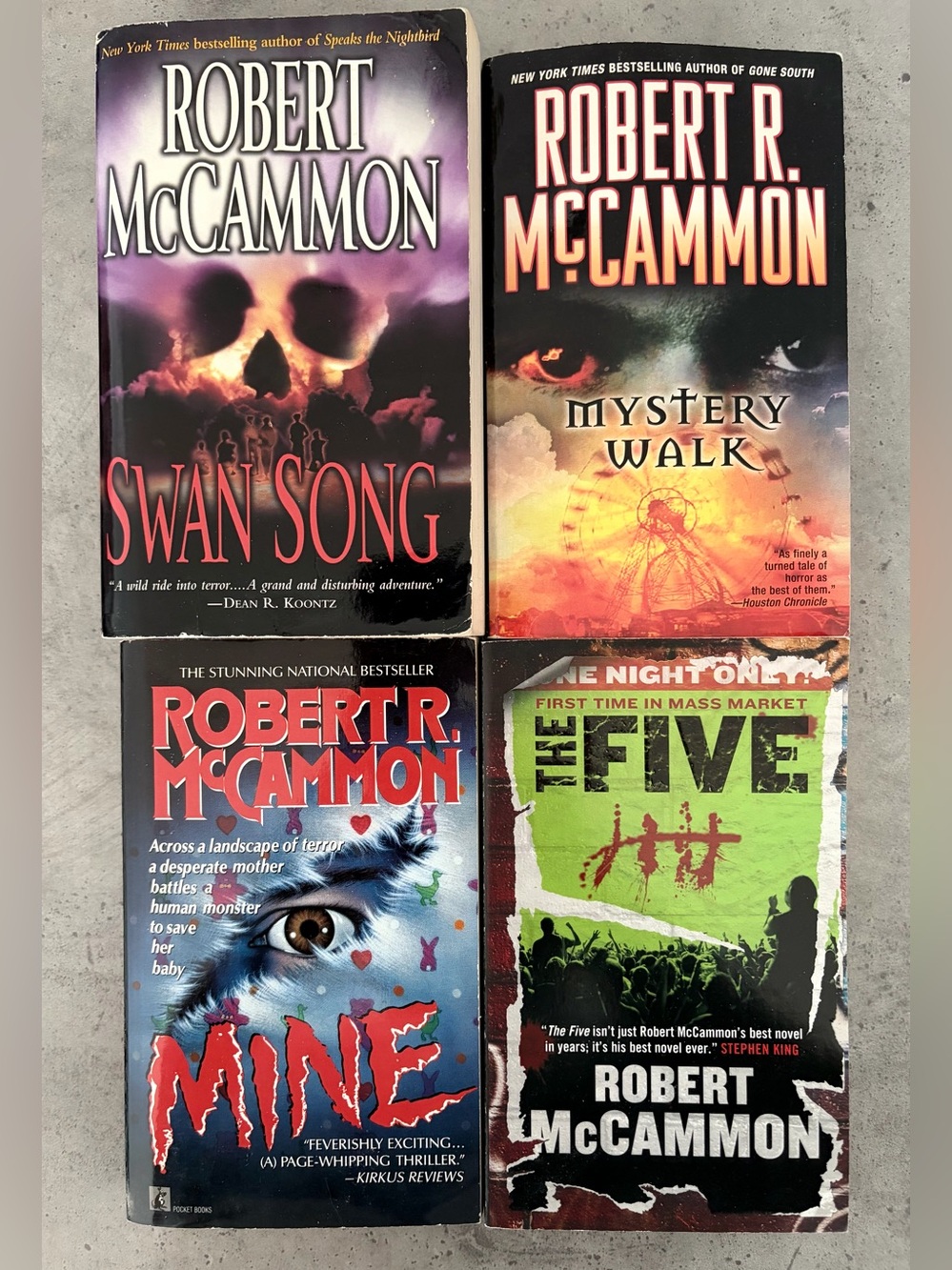 Set of 4 Robert R. McCammon paperback novels